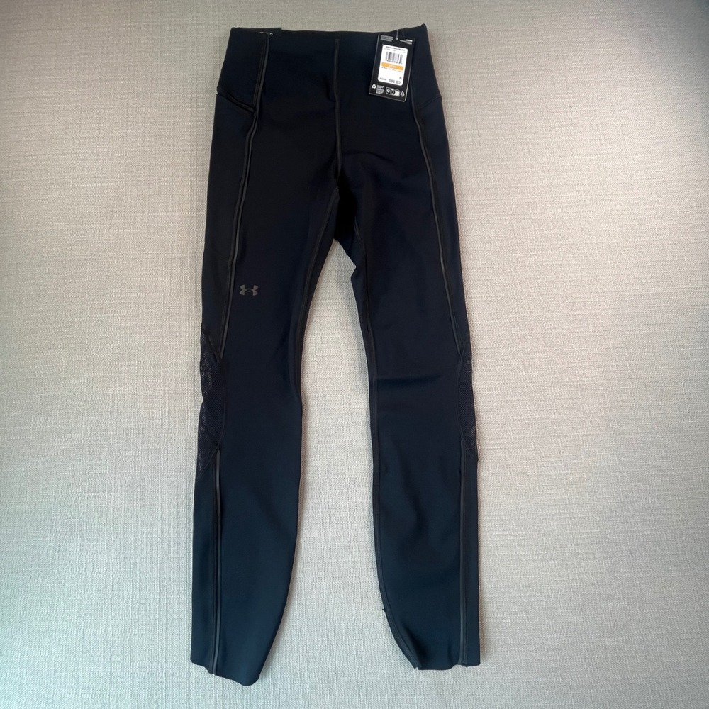 Under Armour Rush Vent Ankle Legging Womens Small Black High Rise Compression - Picture 3 of 9